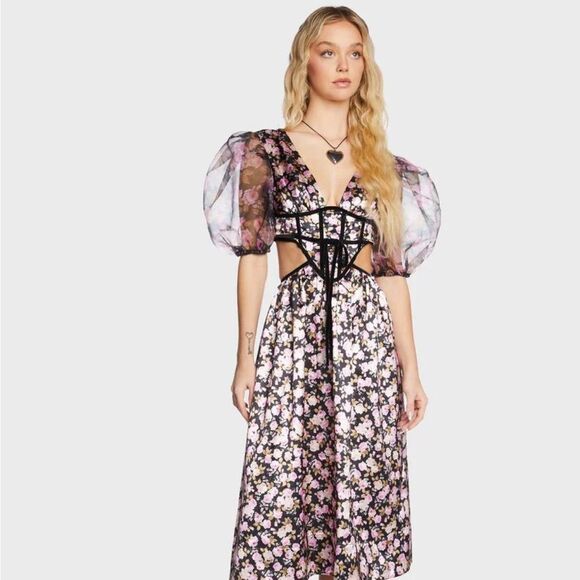 FOR LOVE AND 🍋 LEMONS MADISON MIDI DRESS $297 NWT XL - Picture 5 of 8